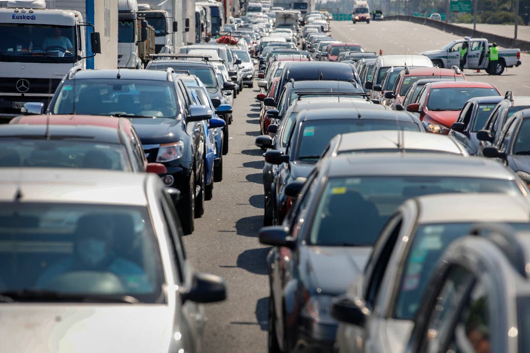 El tránsito en la autopista Panamerican, desbordado en las primeras horas de la mañana Fuente: LA NACION - Crédito: Rodrigo Nespolo